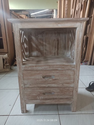 table de nuit en teck4 front1